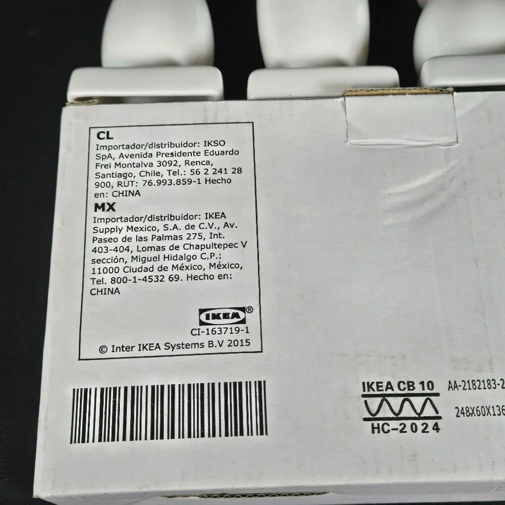 IKEA KRINGGA Modernist Ceramic Vases Set of 4 White New Boxed Pottery Sculptural